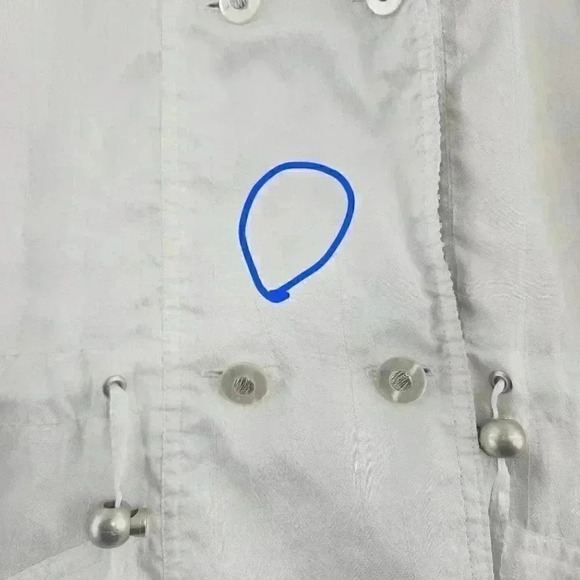 Vintage Current Seen White Hoodie Button Windbreaker Women's M - Picture 7 of 10
